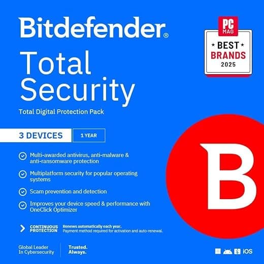 Bitdefender Total Security – 3-Device License