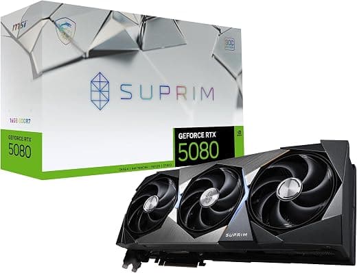 MSI NVIDIA RTX 5080 16GB GDDR7 Graphics Card