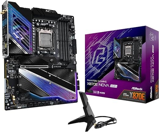 ASRock X870E NOVA WiFi AM5 DDR5 8200MHz Motherboard