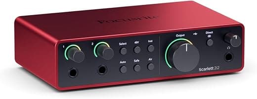 Focusrite Scarlett 2i2 4th Gen - 2 Preamps, 24-bit/192kHz