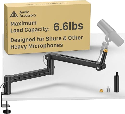 AA AUDIO ACCESSORY ABA01 Heavy-Duty Low-Profile Mic Arm